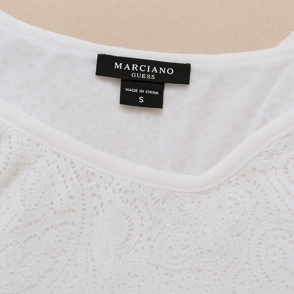 Guess Marciano Marisol Lace Bodysuit Women's Size S White Backless Sexy - Picture 2 of 6